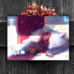 Fanélia Art Mendiant et ses renards polaires