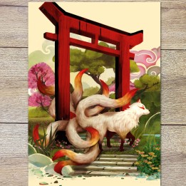Fresque Japon - Kitsune