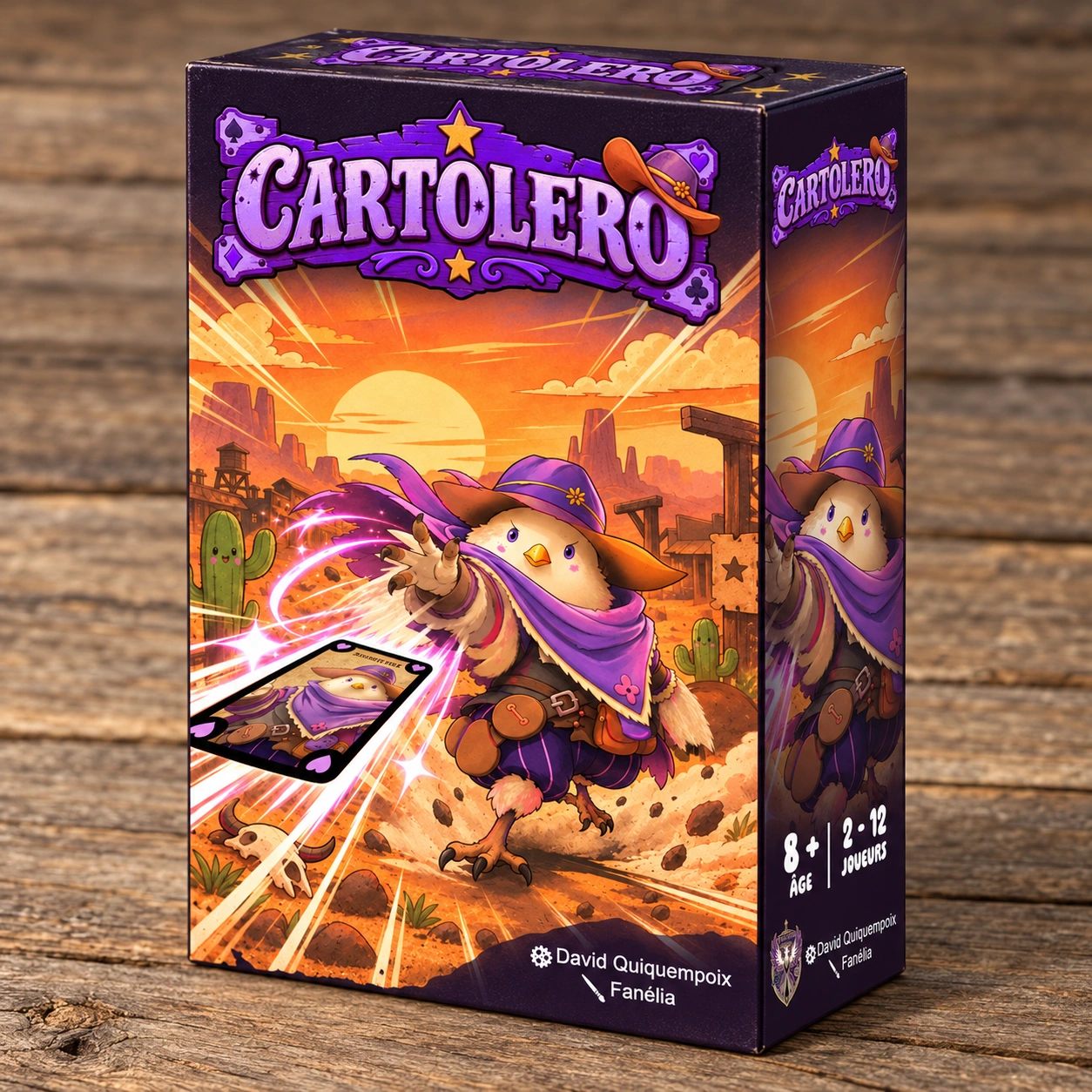 Cartolero — rendu 3D sur fond bois