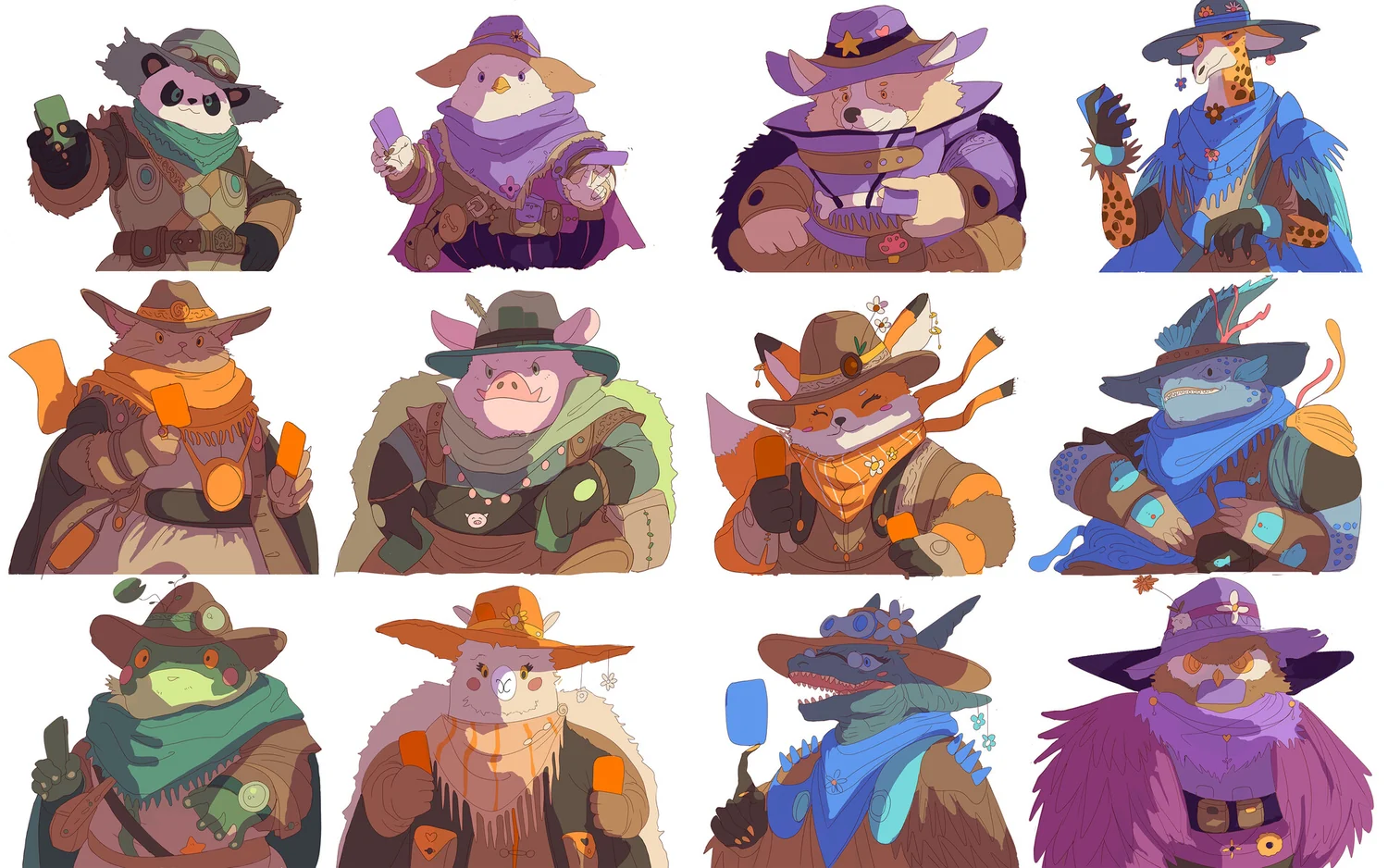 Les personnages de Cartolero